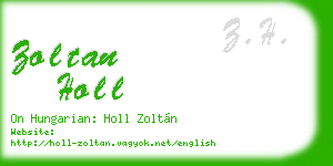zoltan holl business card