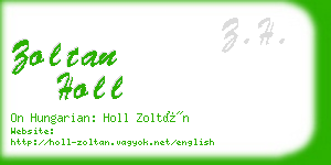 zoltan holl business card